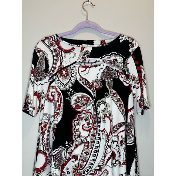 Chico’s Paisley Charm Peek-a-boo Top Size 0 Small - Picture 2 of 6